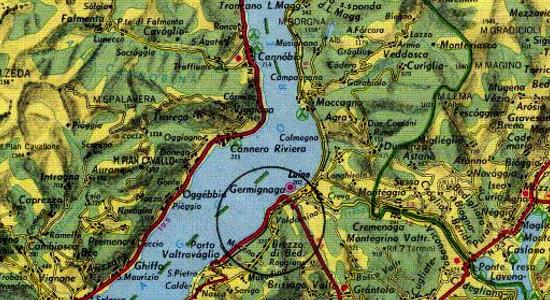Landkarte bersicht Lago Maggiore